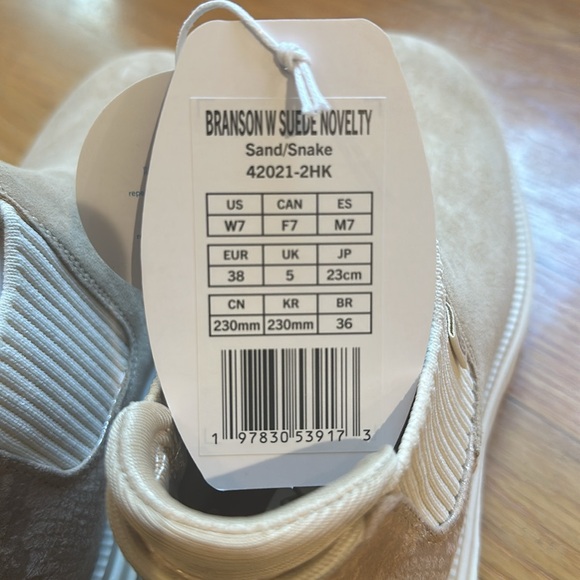 Hey dude Branson suede sand/snake - size 7 NWT - Picture 5 of 5